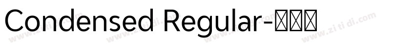 Condensed Regular字体转换